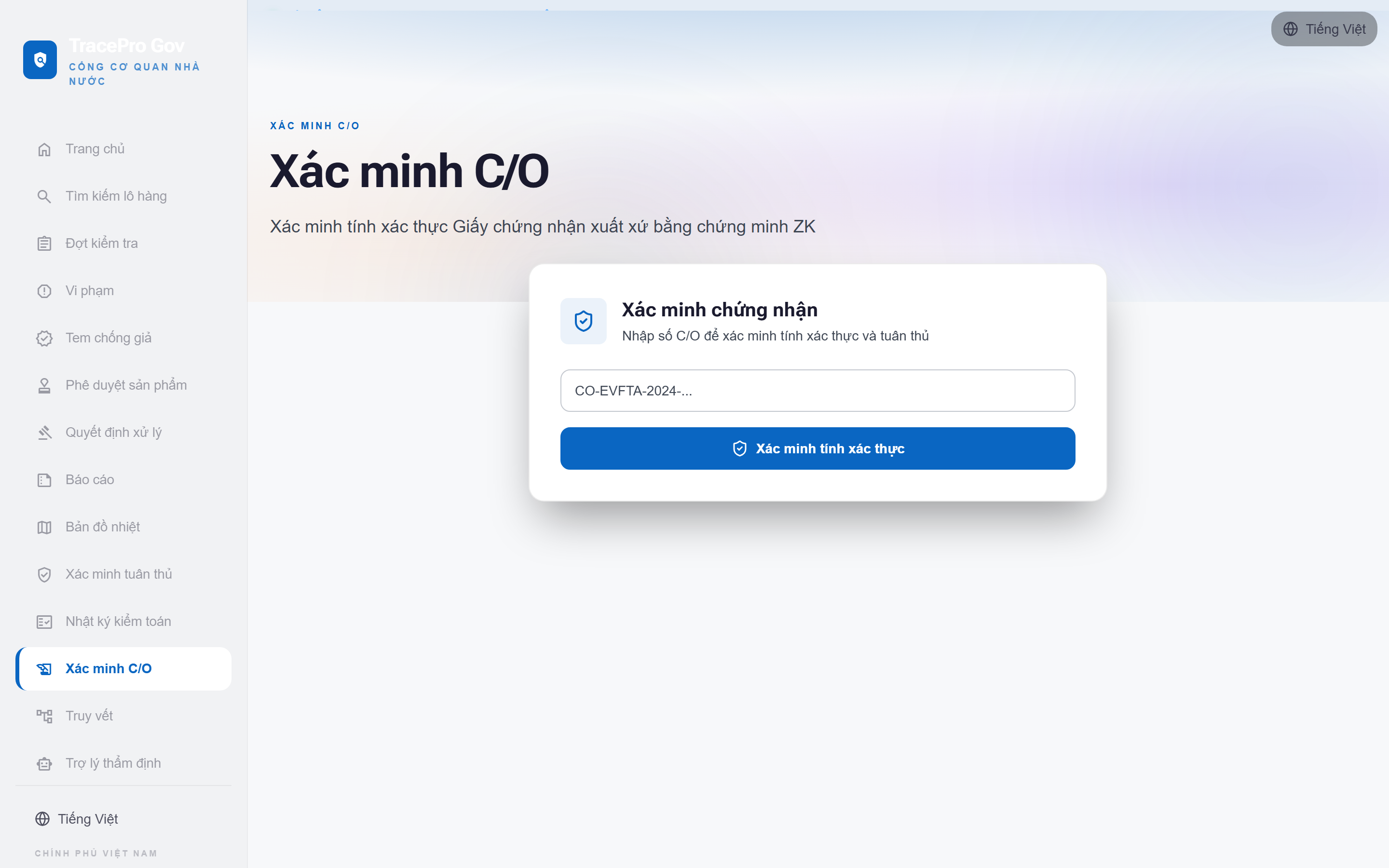 Xác minh chứng nhận xuất xứ