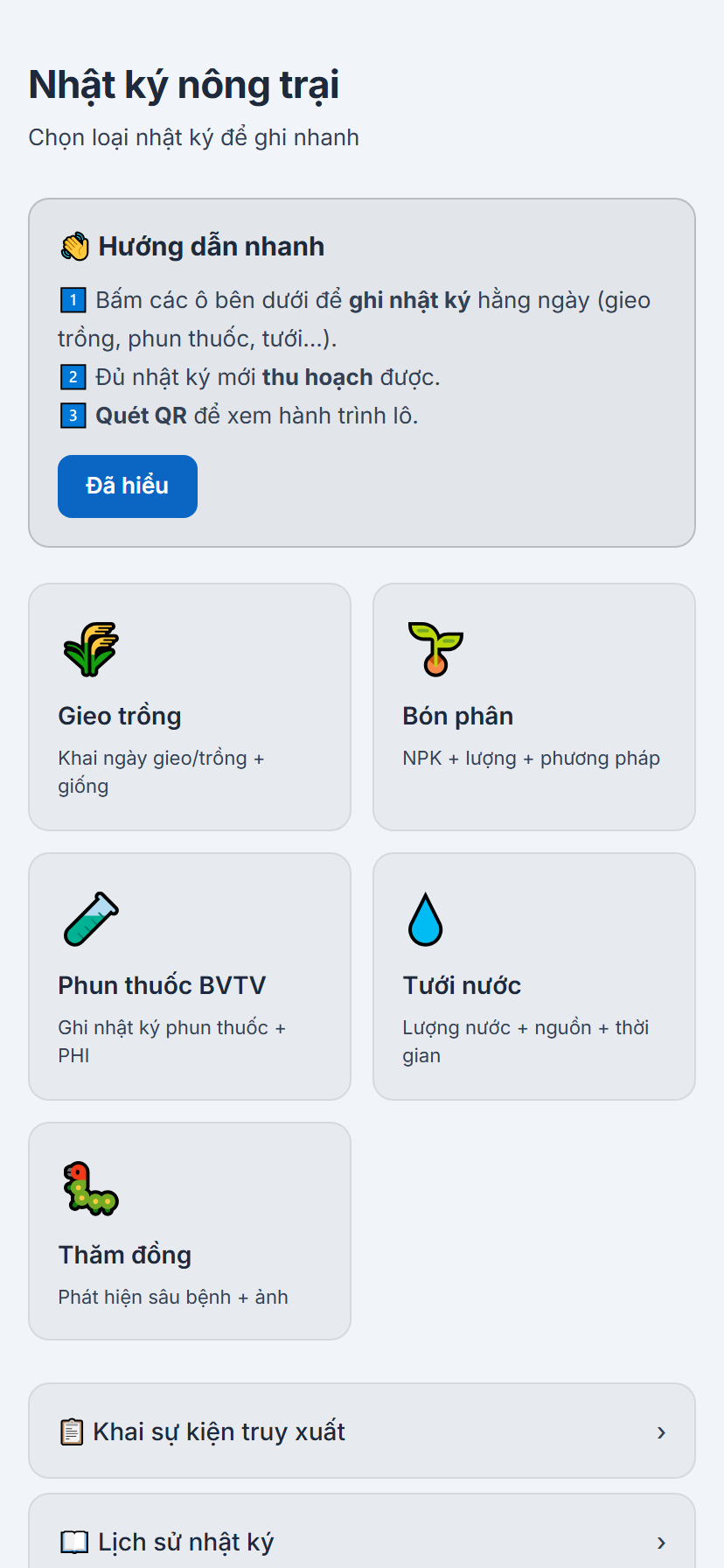 Màn hình chính giao diện di động