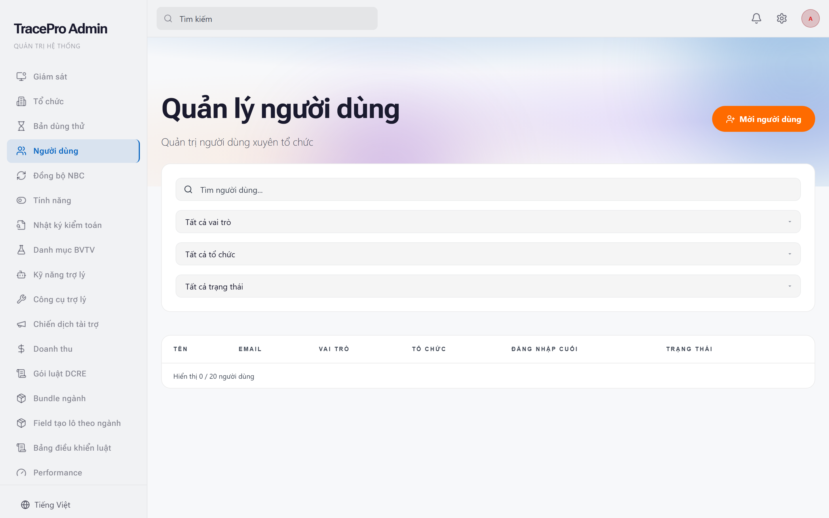 Quản lý người dùng